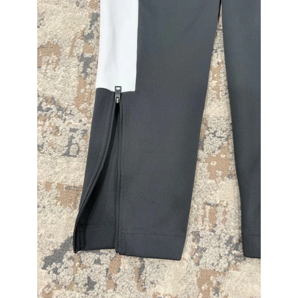 Jordan Mens Black White Side Stripe Zip Ankle Track Pants Joggers Size M